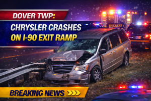 Dover Twp: Chrysler Crashes on I-90 Exit Ramp