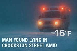 Man Found Lying in Crookston Amid Freezing Temperatures