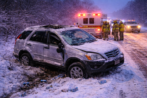 Silver Brook Twp: CR-V Rolls; Alcohol Listed