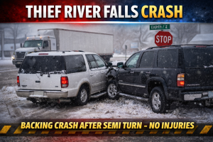Thief River Falls: Backing Crash After Semi Turn