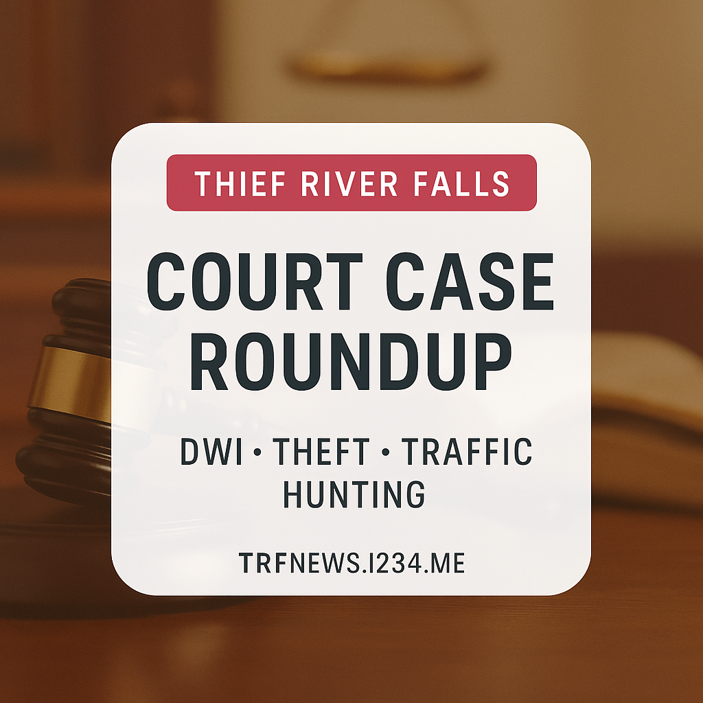 Booking photo related to a recent Thief River Falls DWI case