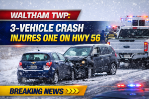 Waltham Twp: 3-Vehicle Crash Injures One on Hwy 56