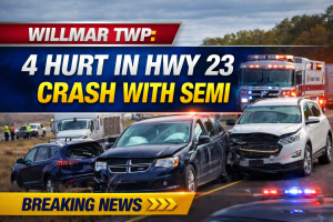 Willmar Twp: 4 Hurt in Hwy 23 Crash With Semi