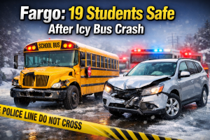 Fargo: 19 Students Safe After Icy Bus Crash