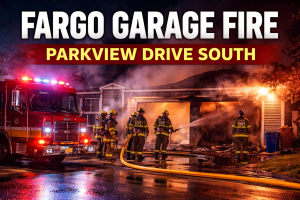Fargo Garage Fire on Parkview Drive South