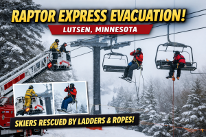 Lutsen, MN: Raptor Express Lift Rope Evacuation