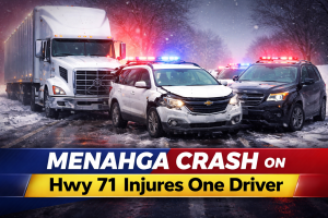 Menahga Crash on Hwy 71 Injures One Driver
