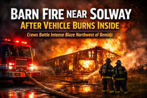 Solway Barn Fire After Vehicle Reported Burning