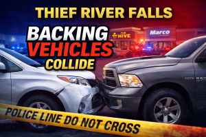 Thief River Falls: Backing Vehicles Collide