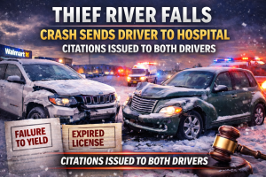 Thief River Falls: Crash Sends Driver to Hospital