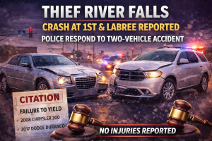 Thief River Falls: Crash at 1st & LaBree Reported