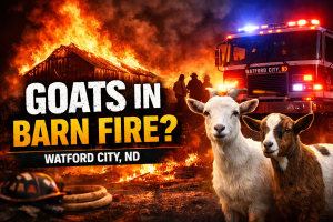 Watford City: Goats Feared Dead in Overnight Building Fire