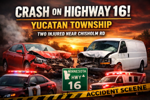 Yucatan Twp crash injures two on Hwy 16