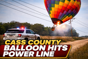 Cass County Balloon Snaps Power Line During Practice