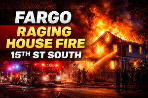Fargo: Raging House Fire Engulfs 15th St Home
