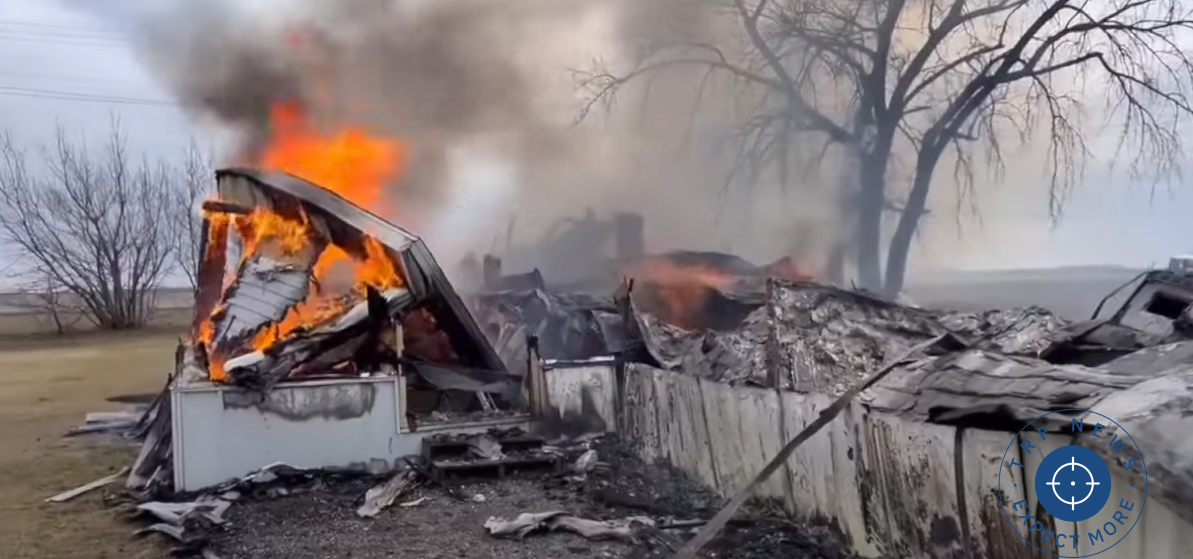 Trailer Home Destroyed in Munich, North Dakota Fire