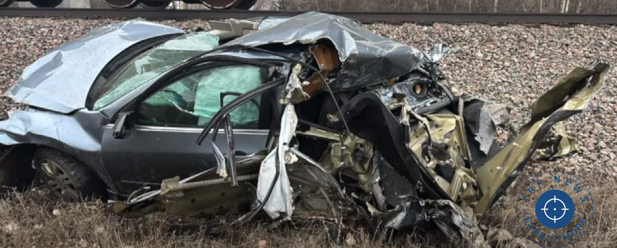 Train Collision Leaves Car Completely Wrecked on Highway 75 Bypass