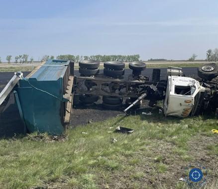 Tire Blowout Leads to Serious Injury in Ward County Dump Truck Crash
