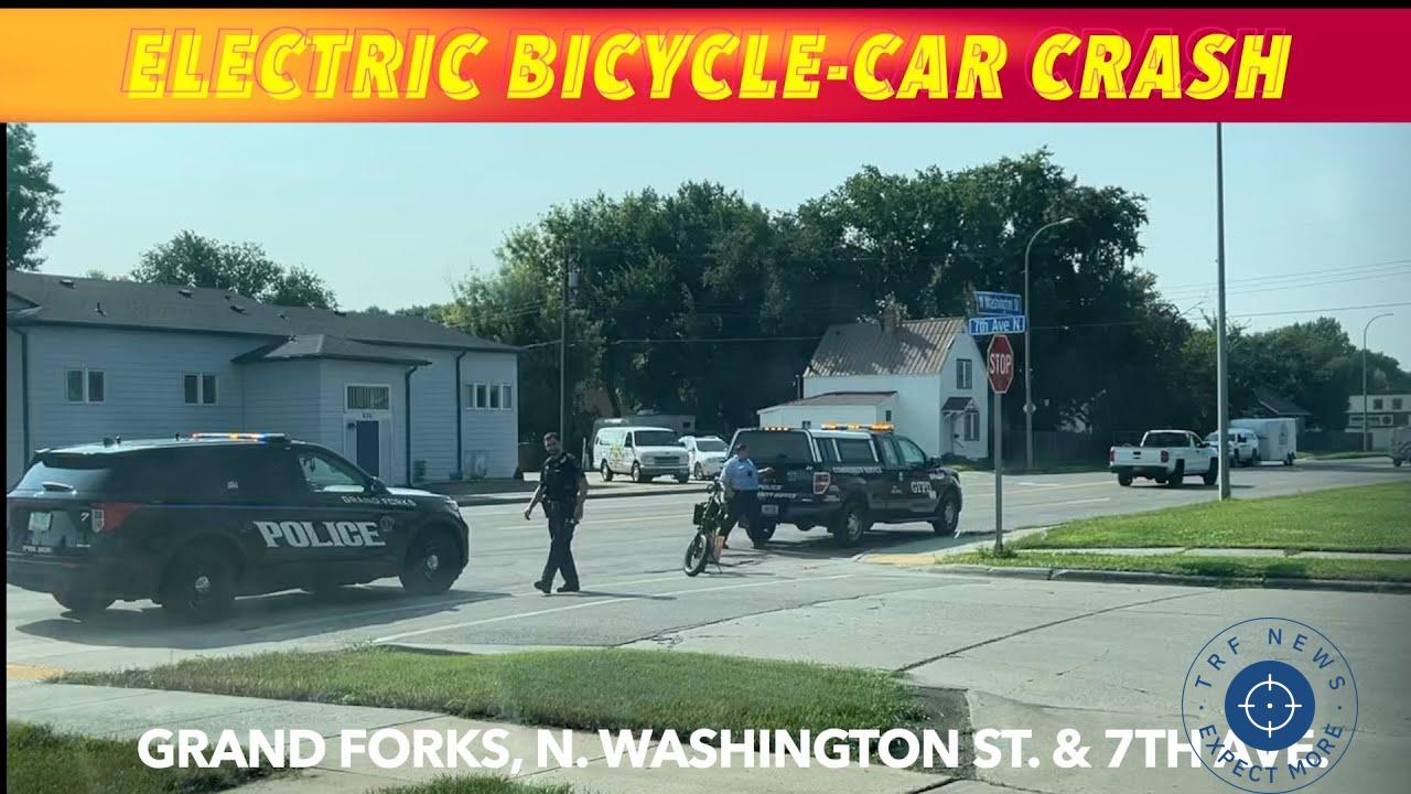 Electric Bike and Car Collision in Grand Forks: One Person Injured