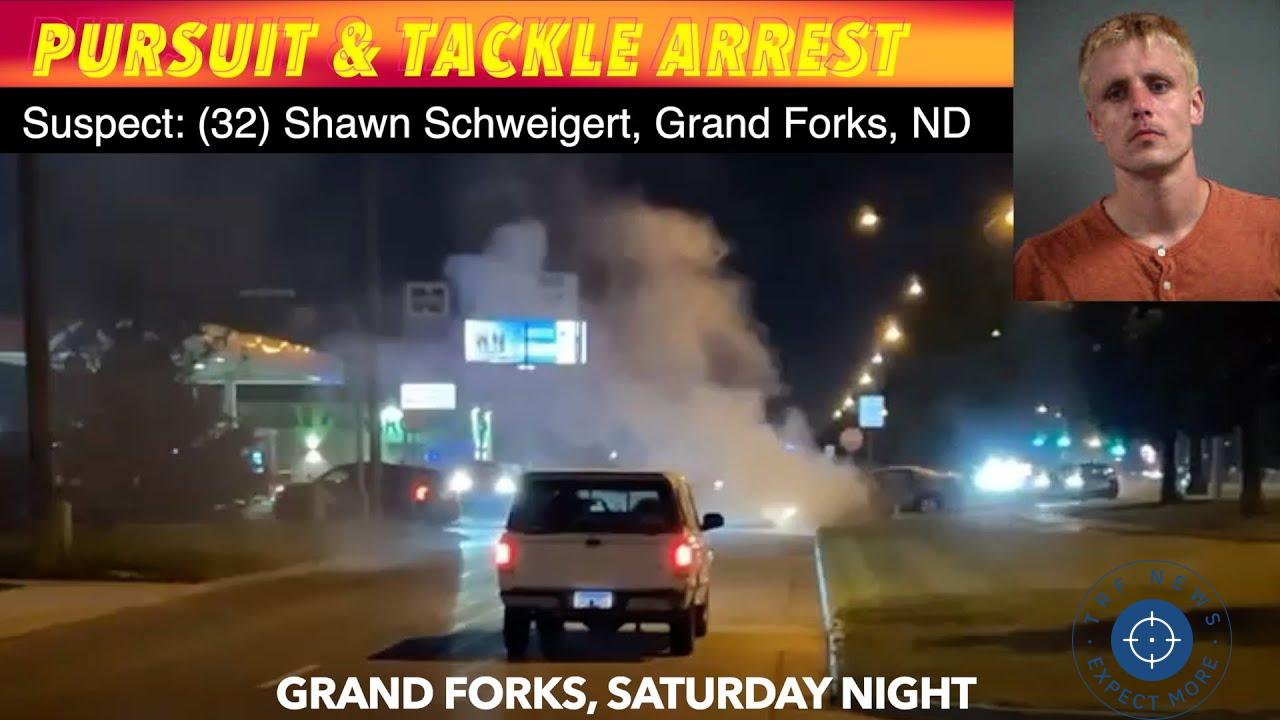 🚓 Wild Pursuit in Grand Forks Ends with Officer Tackling Suspect