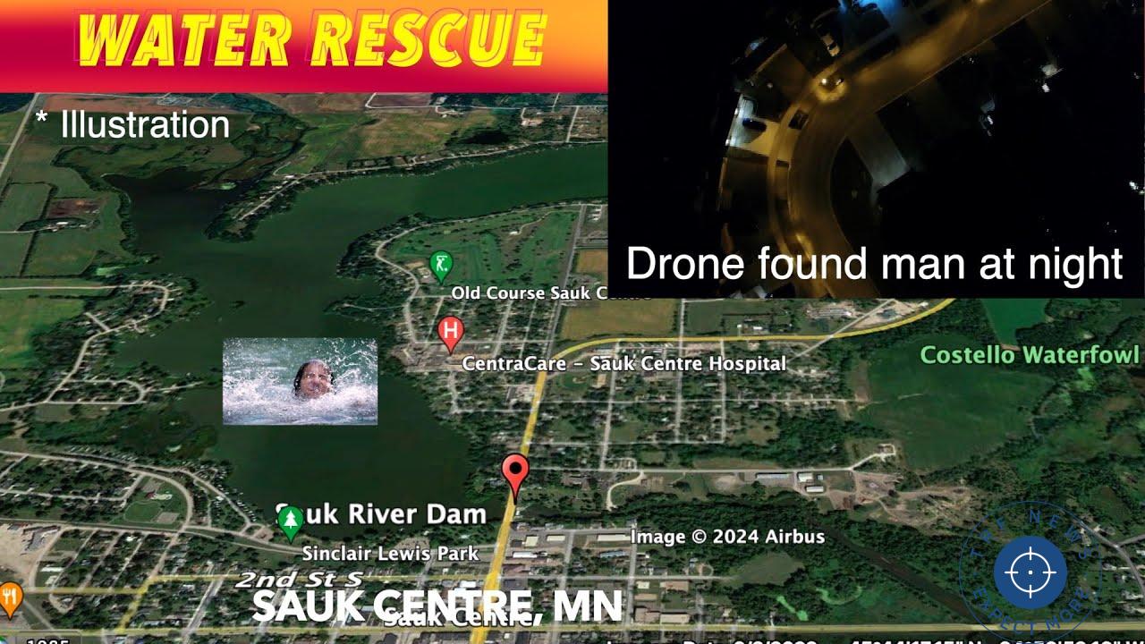 Drone Assists in Nighttime Water Rescue in Sauk Centre, Minnesota