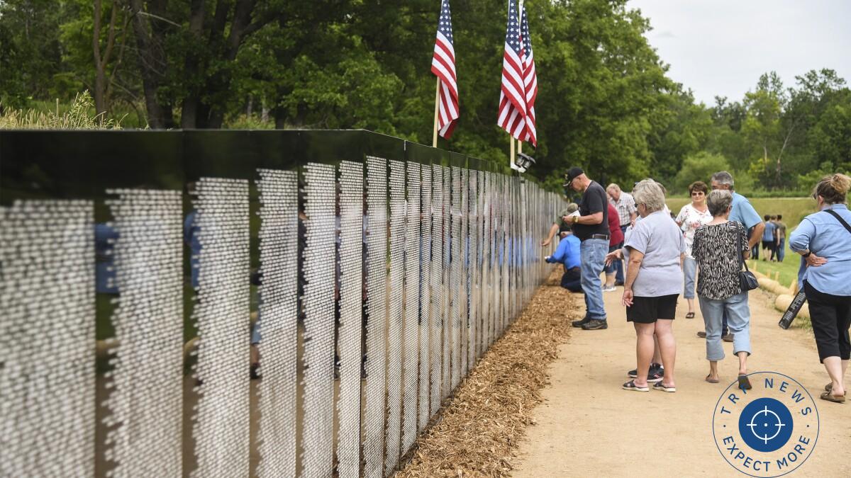 Traveling Vietnam Wall Memorial At Moorhead, American Legion