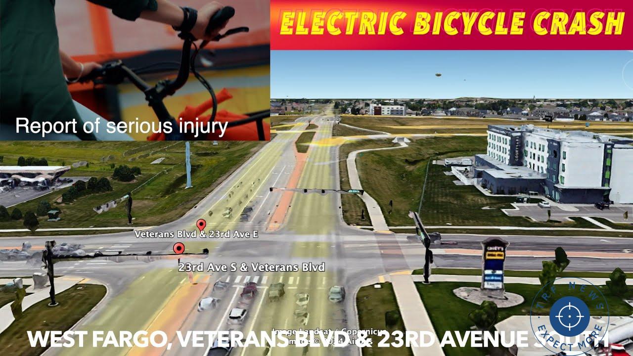 Serious Injury Electric Bicycle Crash in West Fargo