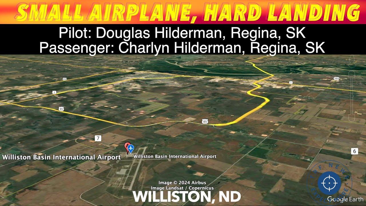 Emergency Landing at Williston Basin Airport: Pilot and Passenger Escape with Minor Injuries