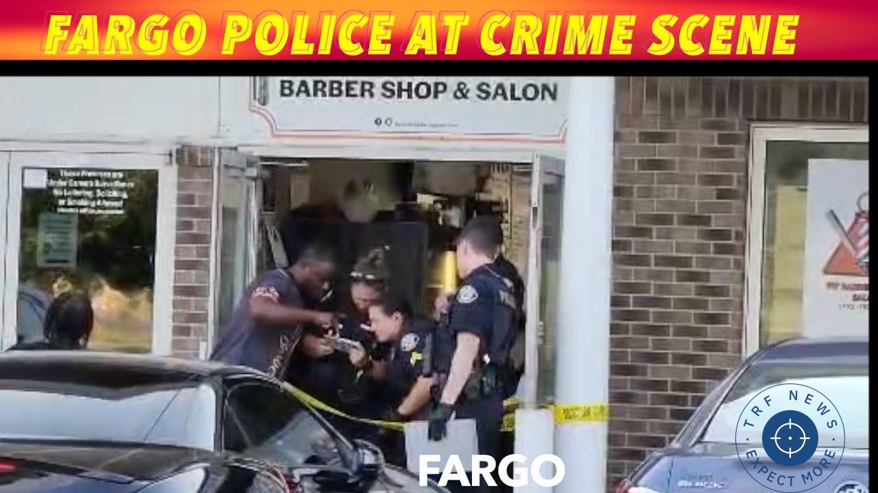 Fargo Police at Crime Scene at VIP Barbershop and Salon