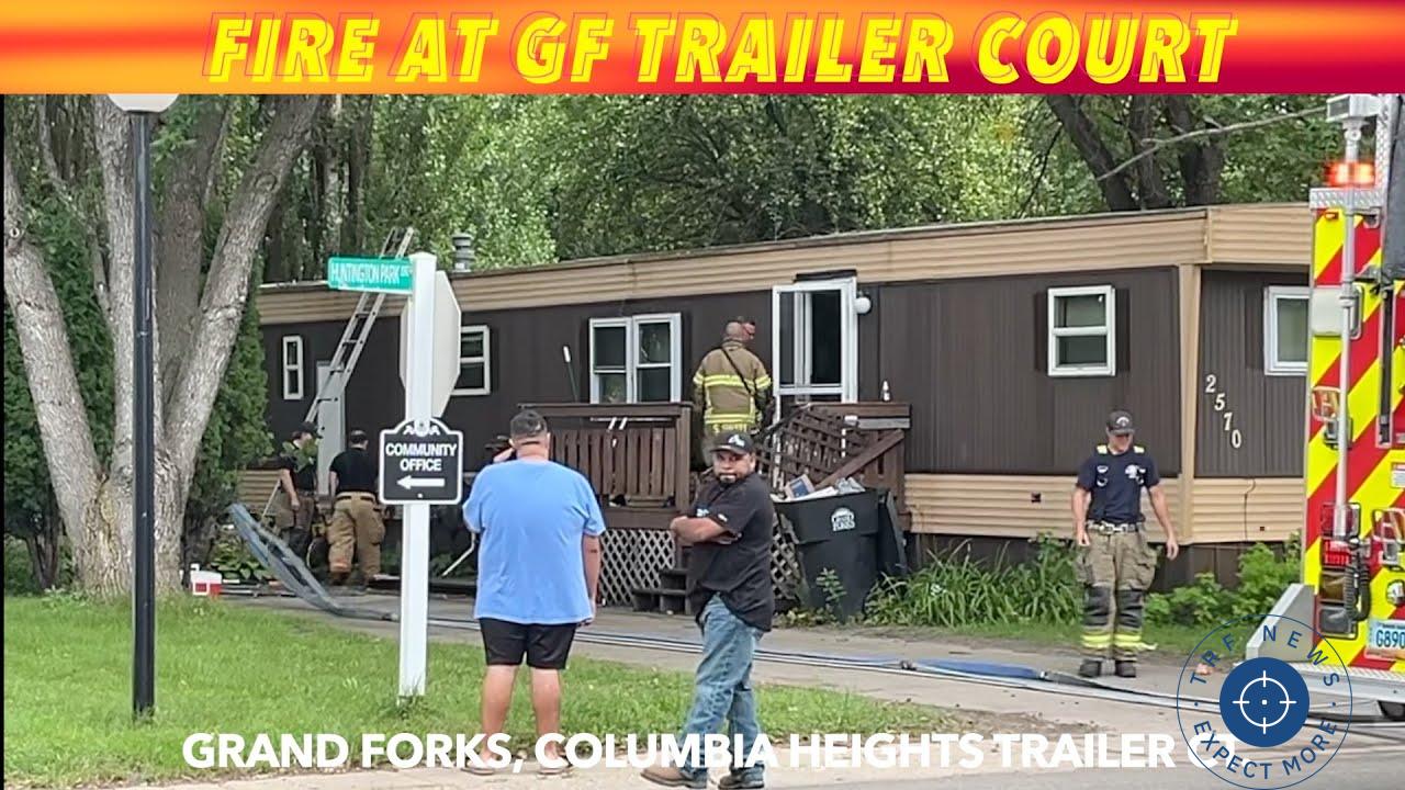 Grand Forks Trailer Fire: Fire Crews Battle Blaze at Columbia Heights