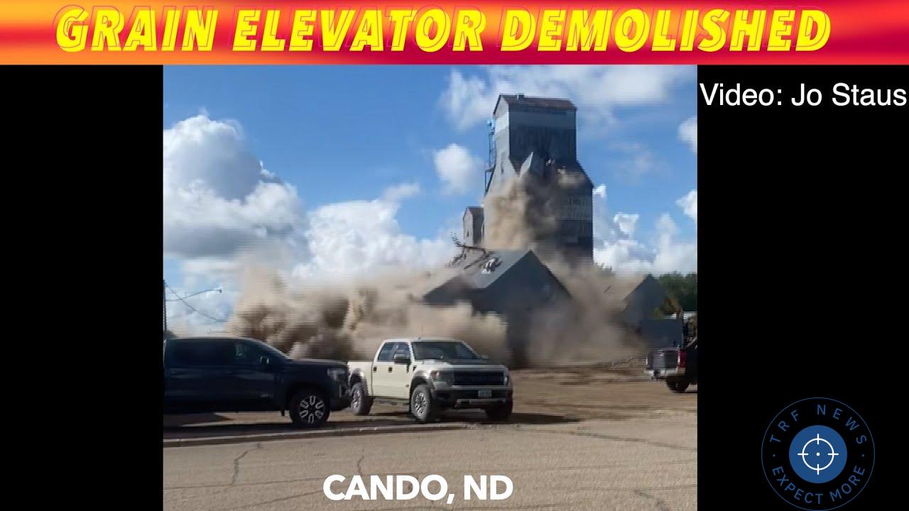 End of an Era: Historic Grain Elevator Demolished in Cando, North Dakota