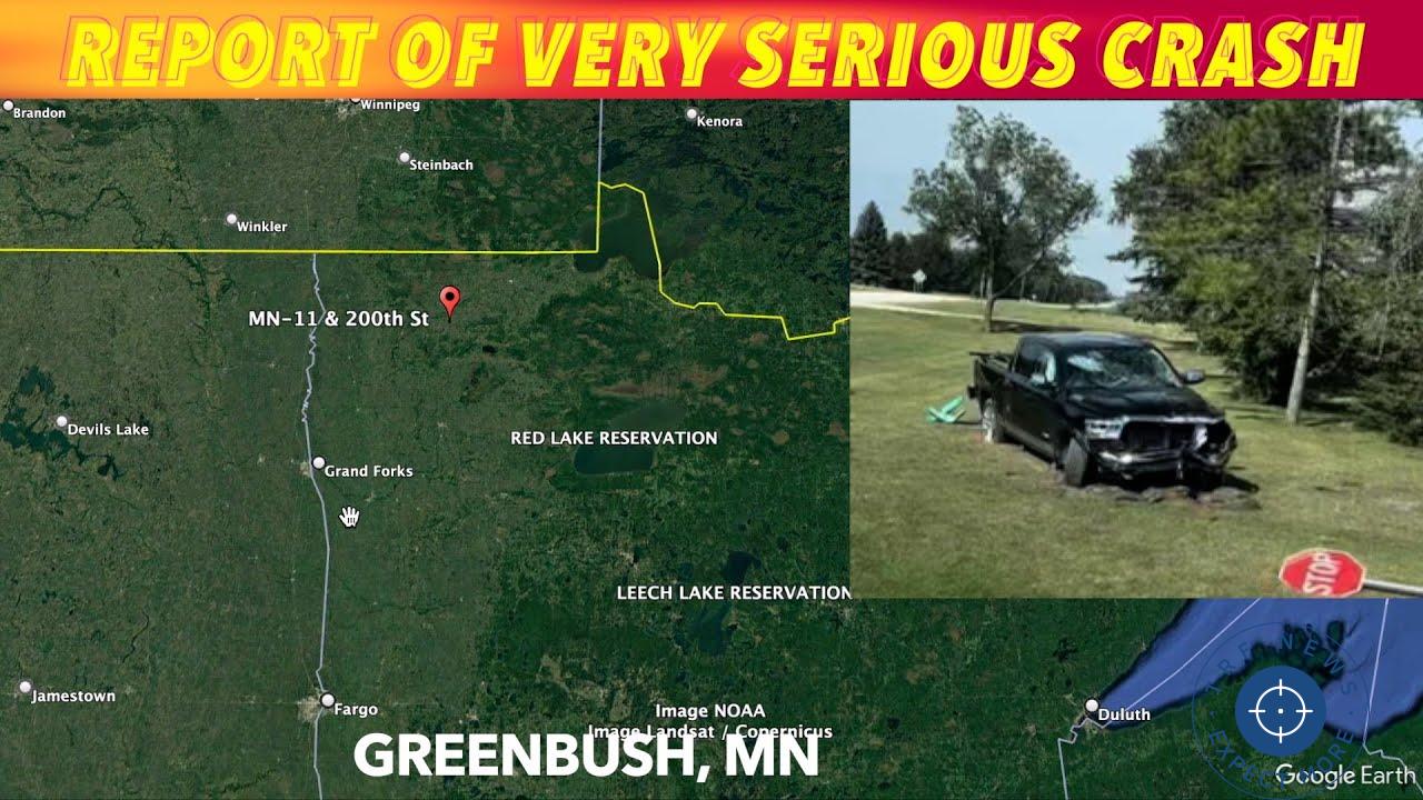 🚨 Serious Crash in Greenbush, Minnesota: Driver Unconscious and Airlifted