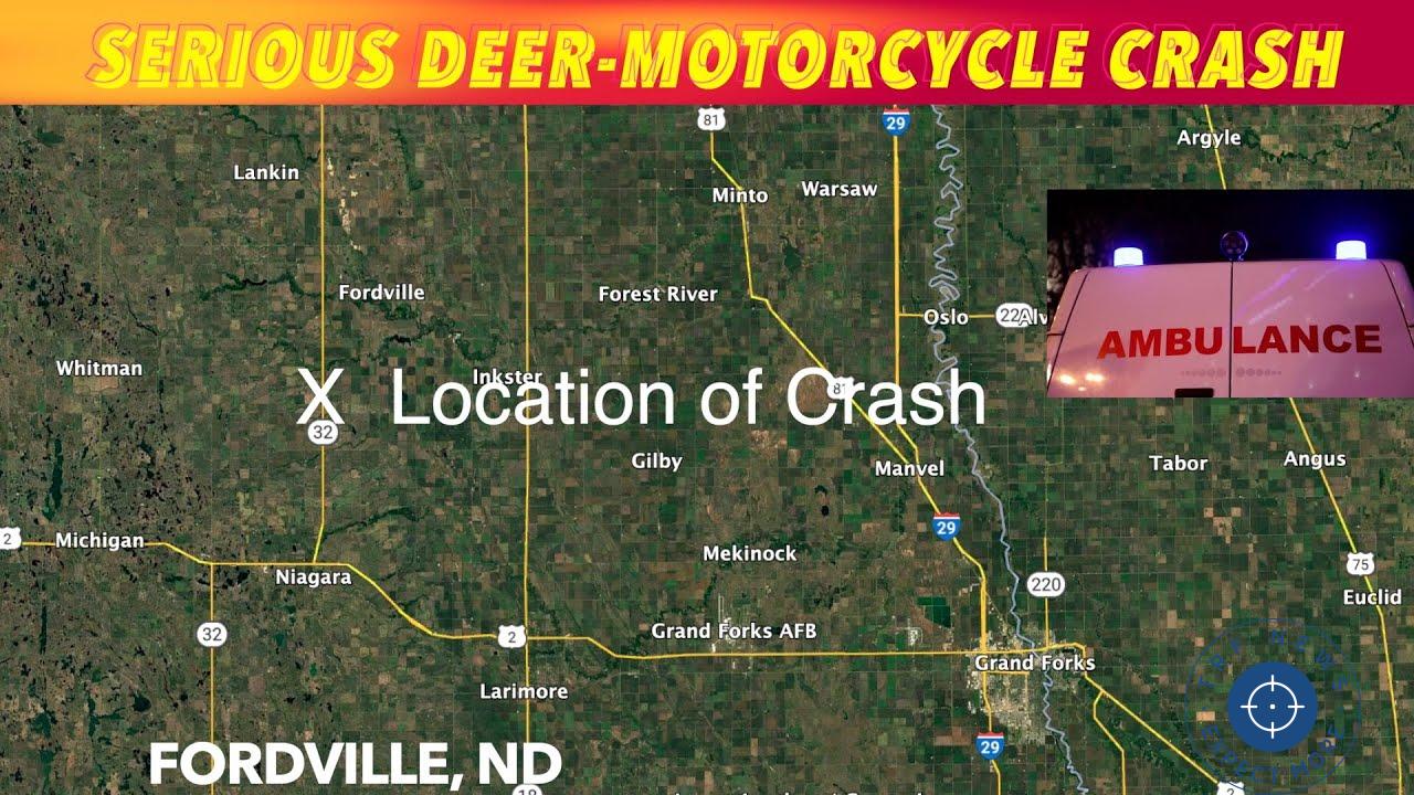 69-Year-Old Motorcyclist Seriously Injured in Walsh County Deer Collision