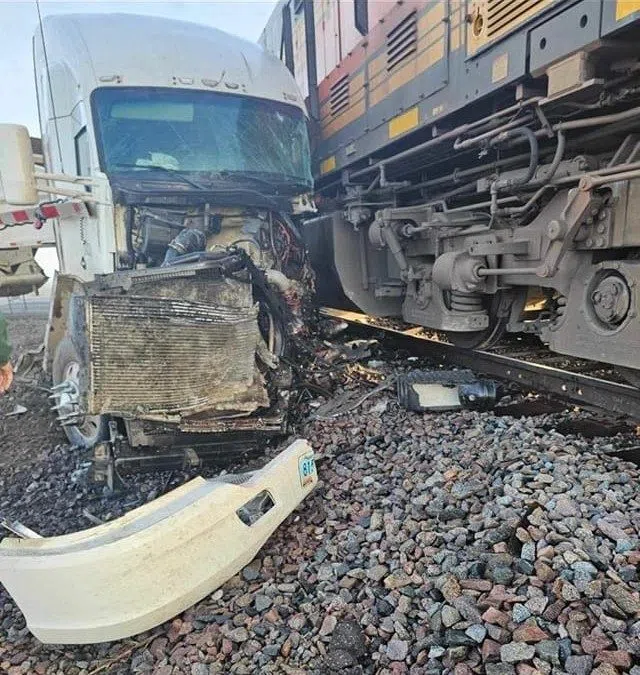 Foggy Crash: Semi Hauling Gravel Collides with Train in North Dakota