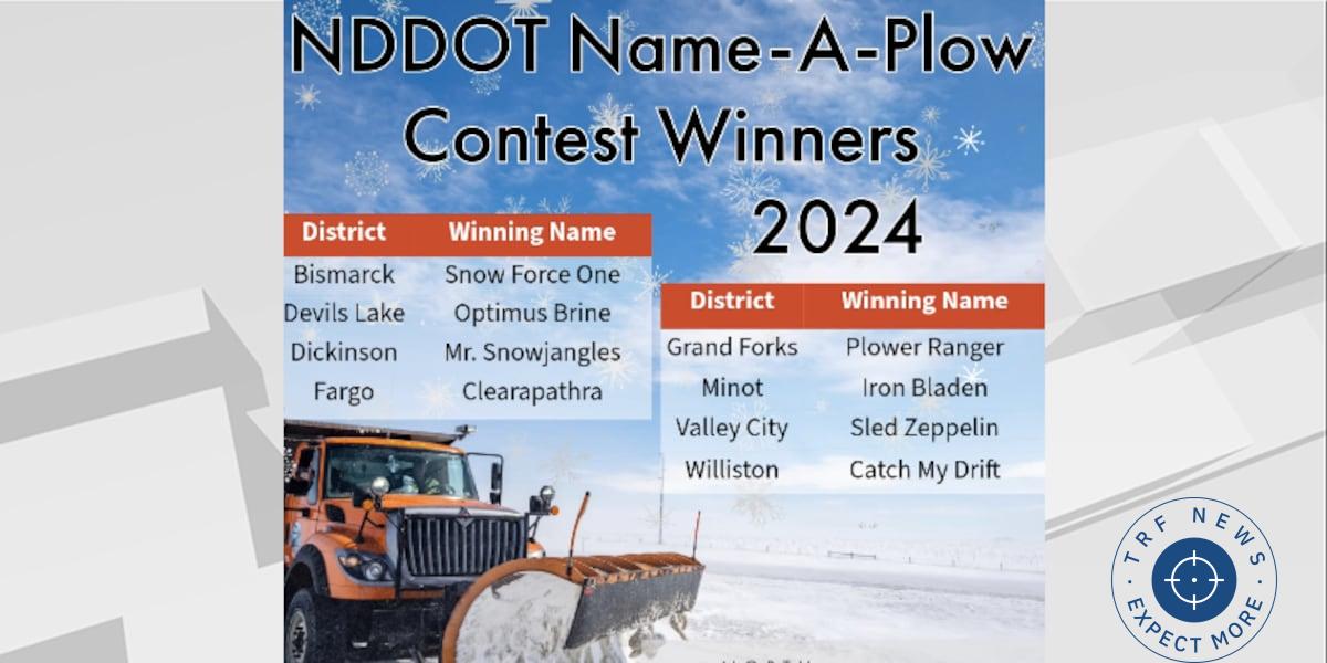 North Dakota DOT Announces 2024 Snowplow Naming Contest Winners