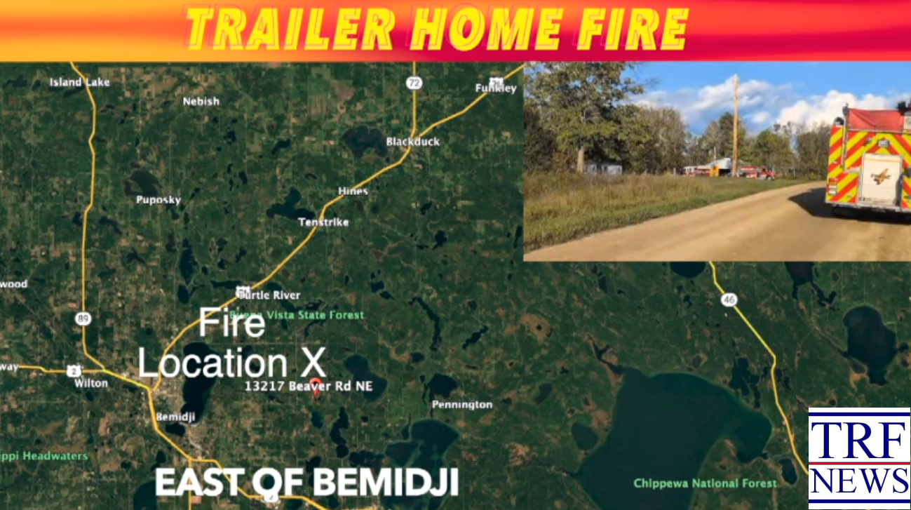 Trailer Home Fire Reported East of Bemidji Tuesday