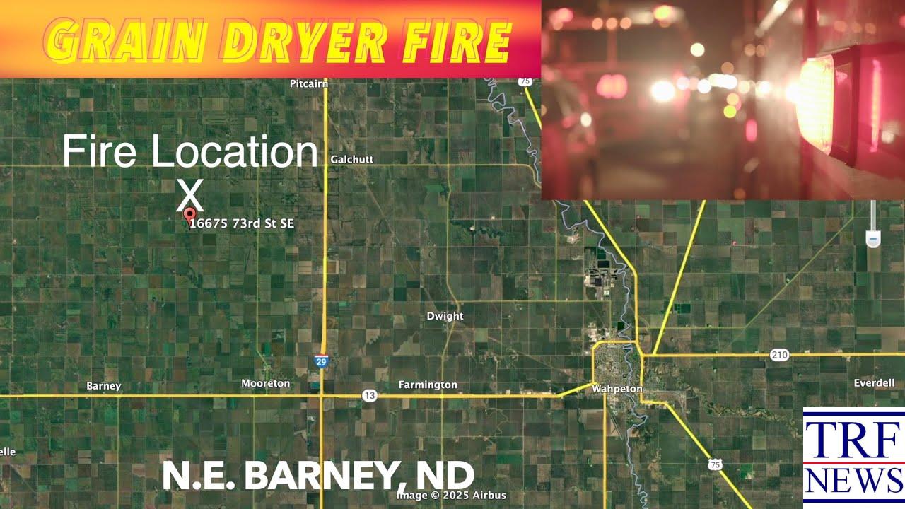 Richland County Grain Dryer Fire Near Barney