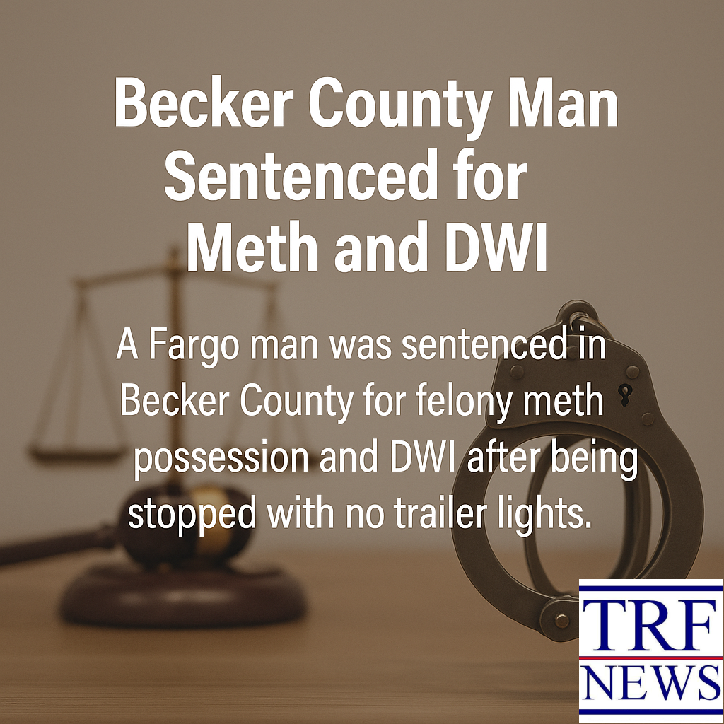 Becker County Man Sentenced for Meth and DWI