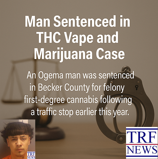 Becker County Man Sentenced in THC Vape Case