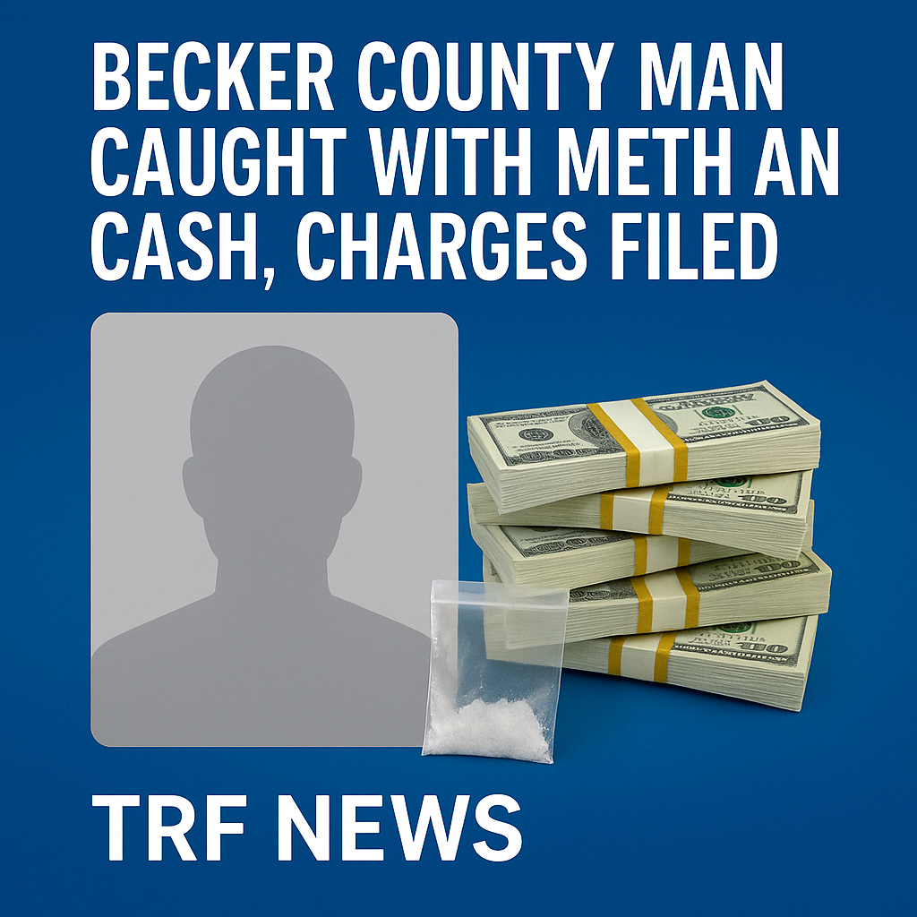 Becker County Man Caught With Meth and Cash, Charges Filed