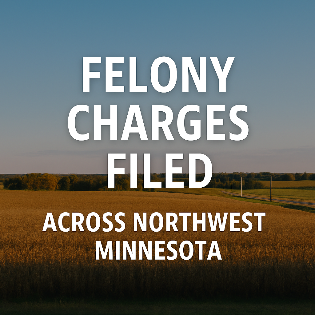 Felony Charges Filed Across Northwest Minnesota