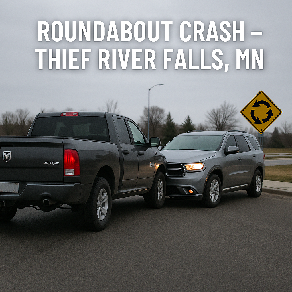 Rear-End Crash Reported at TRF Roundabout