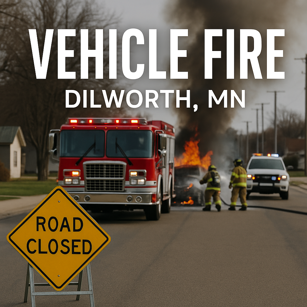 Vehicle Fire Quickly Controlled in Dilworth Friday