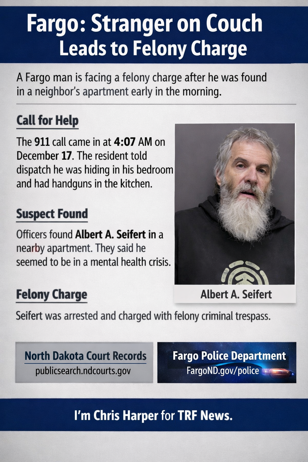 Fargo: Stranger on Couch Leads to Felony Charge