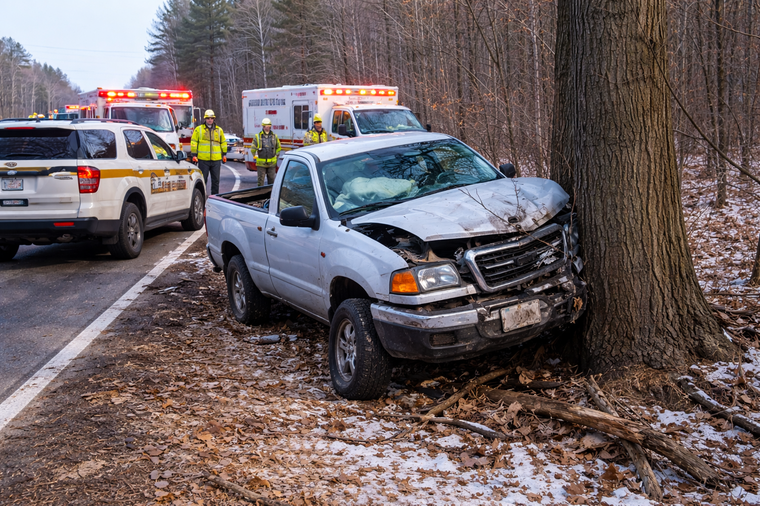 Borgholm Twp: Ranger Hits Tree on Hwy 23