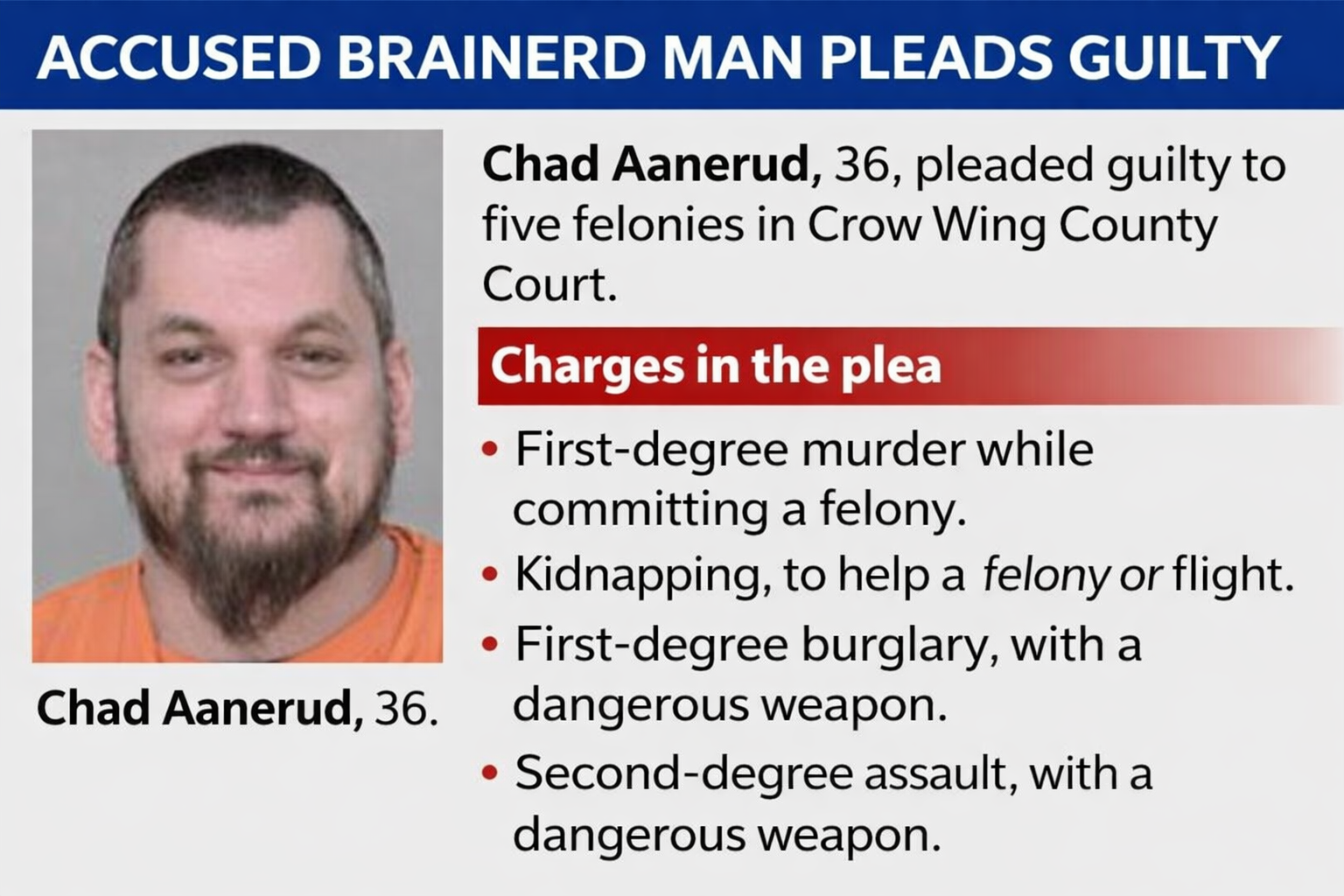 Brainerd: Chad Aanerud Pleads Guilty in 2024 Case