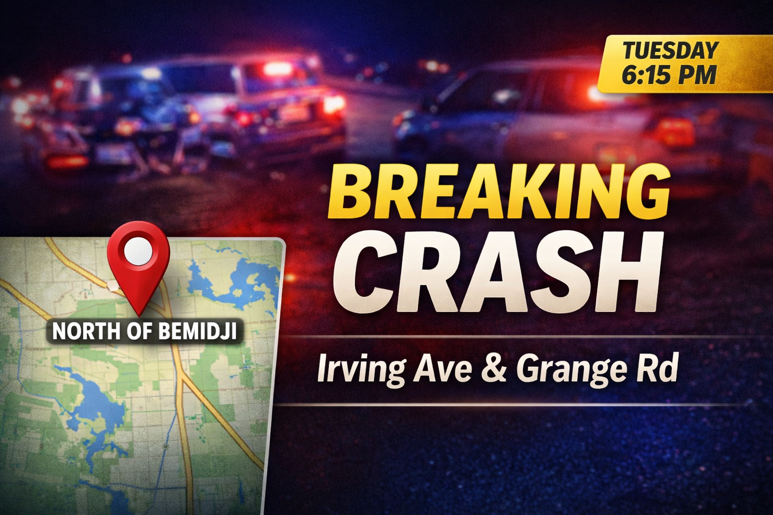 Crash North of Bemidji; Ambulances On Scene