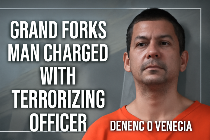 Grand Forks Man Charged with Terrorizing Officer