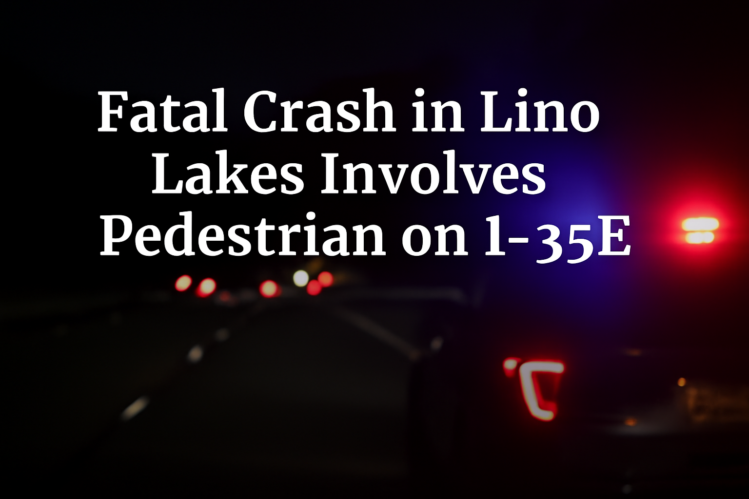 Fatal Crash in Lino Lakes Involves Pedestrian on I-35E