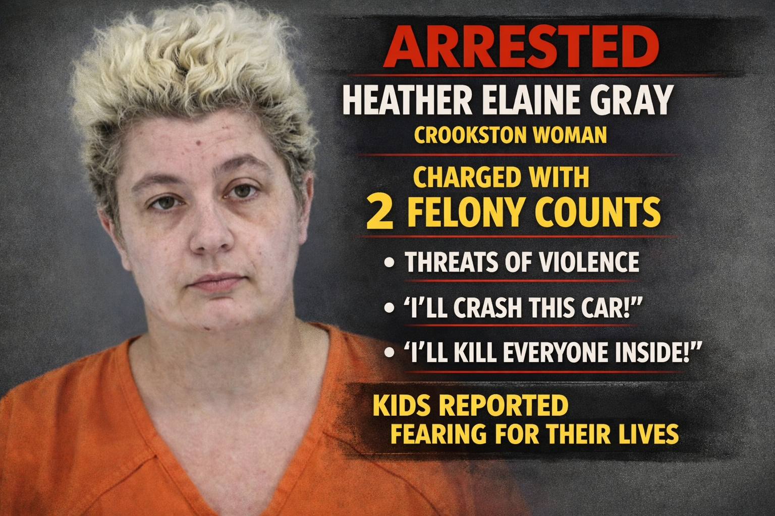 Crookston: Woman Faces Felony Threats Case